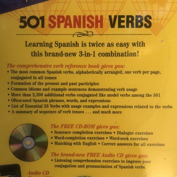 New Barrons 501 Spanish Verbs - Picture 2 of 8